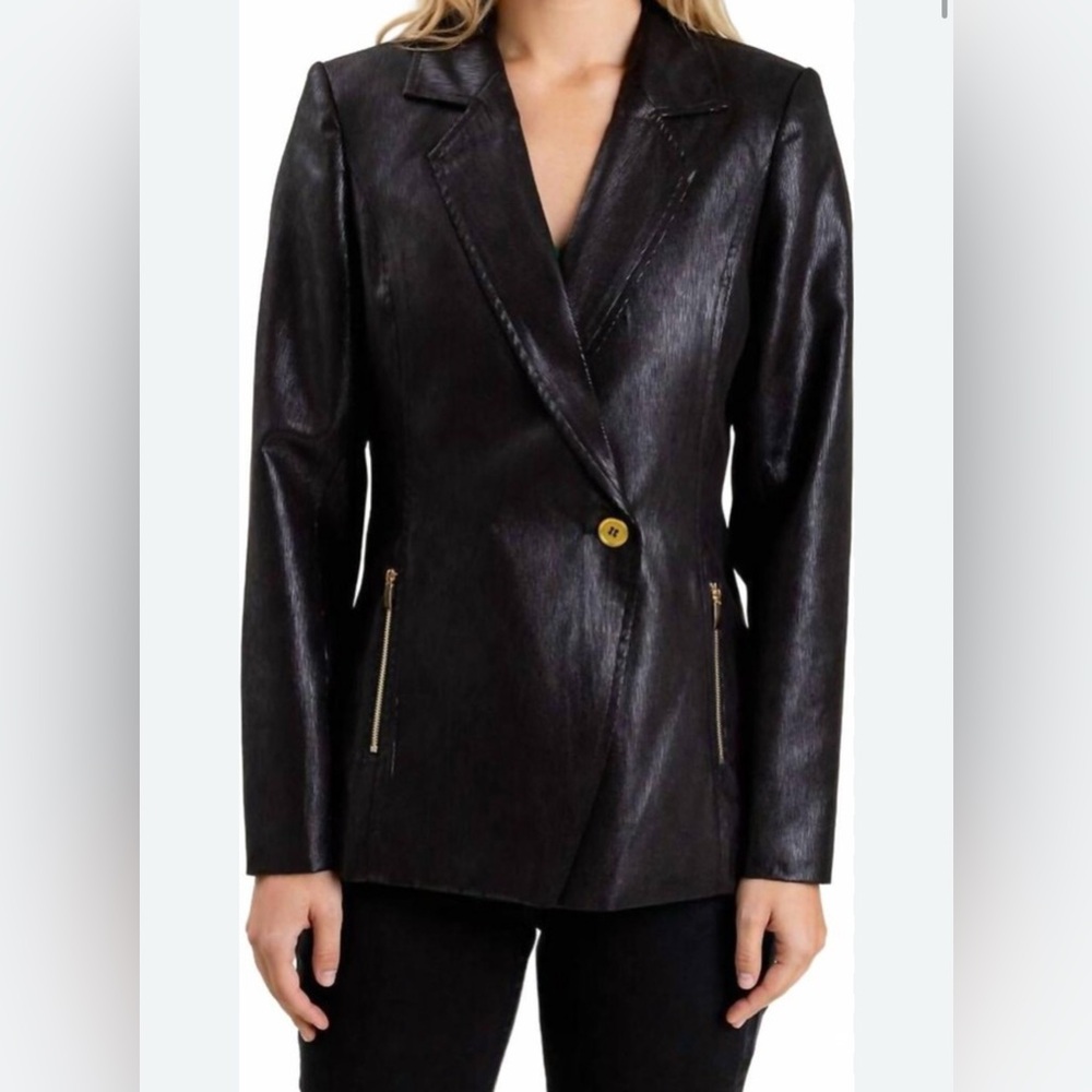 Sedge Austin Black Blazer Jacket biker core New Small luxury SALE $295